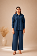 Embroidered Cotton Blend Co-Ord Set