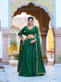 Designer NC Silk Lehenga Choli Set with Embroidered Blouse & Dupatta