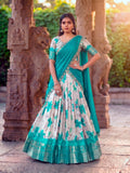 Women's Dola Chex Floral Lehenga Choli with Zari Work