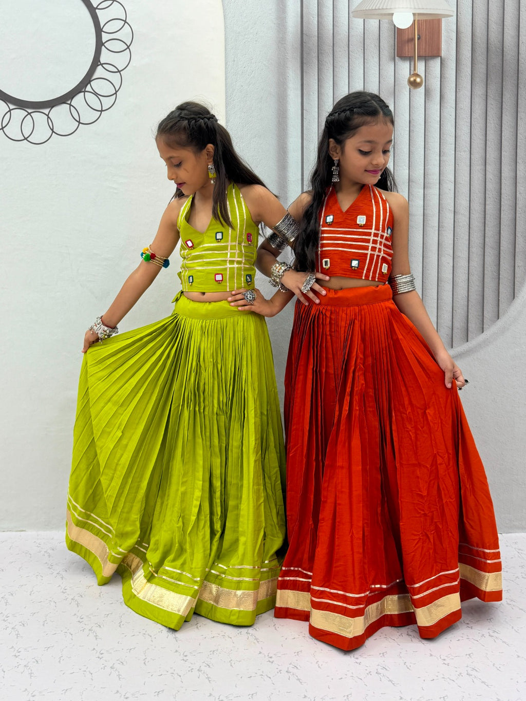 Kids Pure Cotton Navratri Lehenga Choli Set