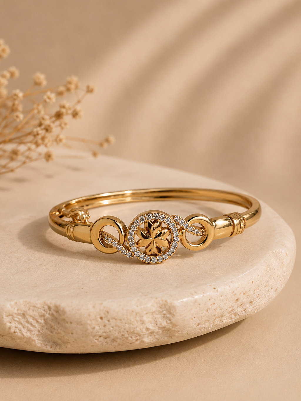 Gold Plated AD Stone Bracelet