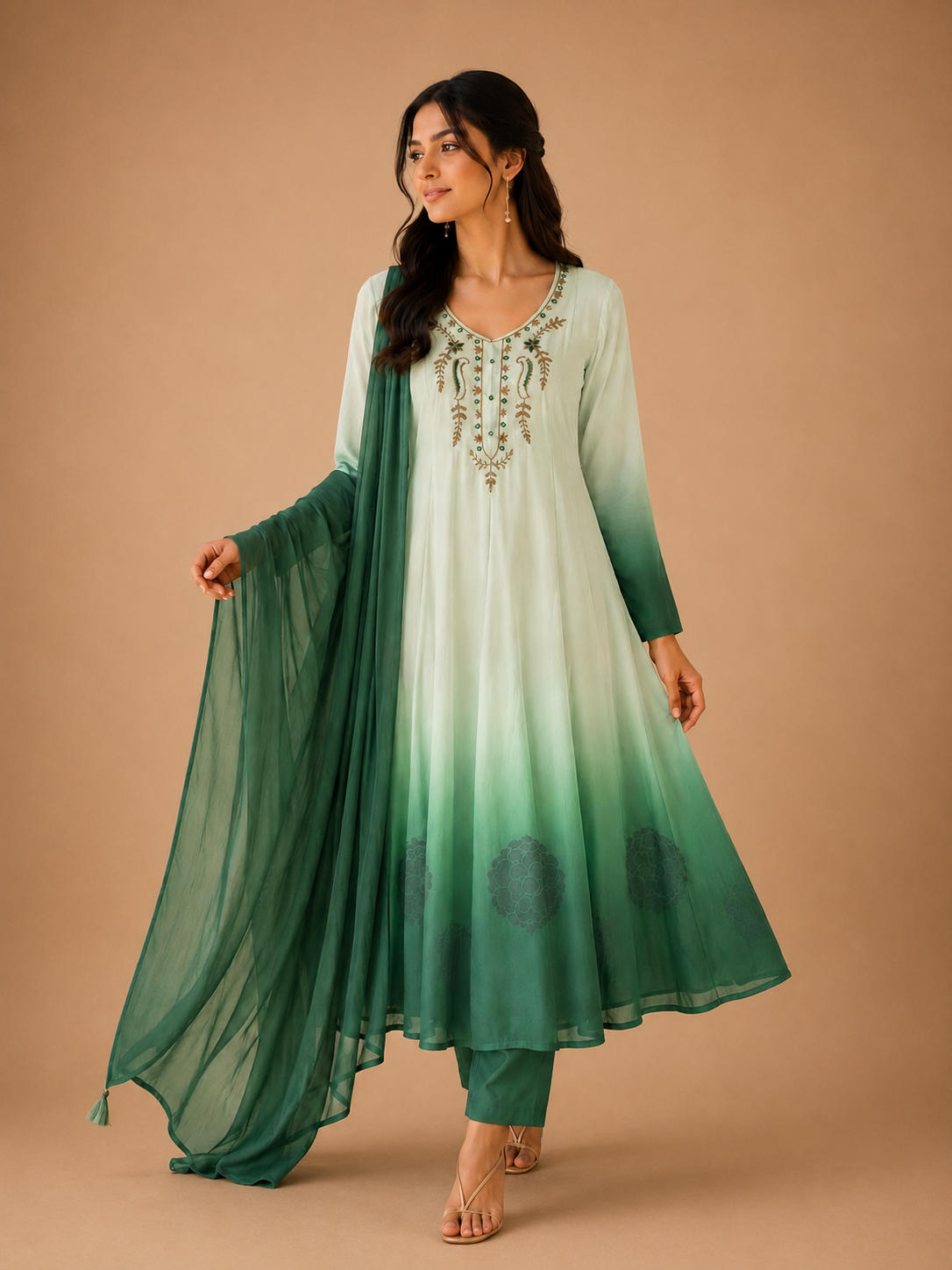 Women's Premium Anarkali Suit Set – 4 Piece