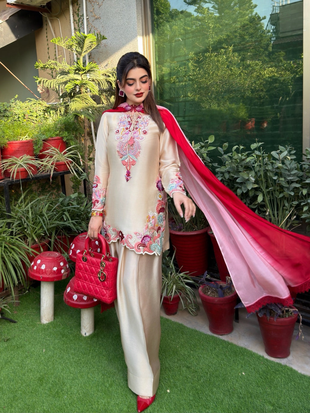 PREMIUM FARSHI SALWAR DUPATTA SET