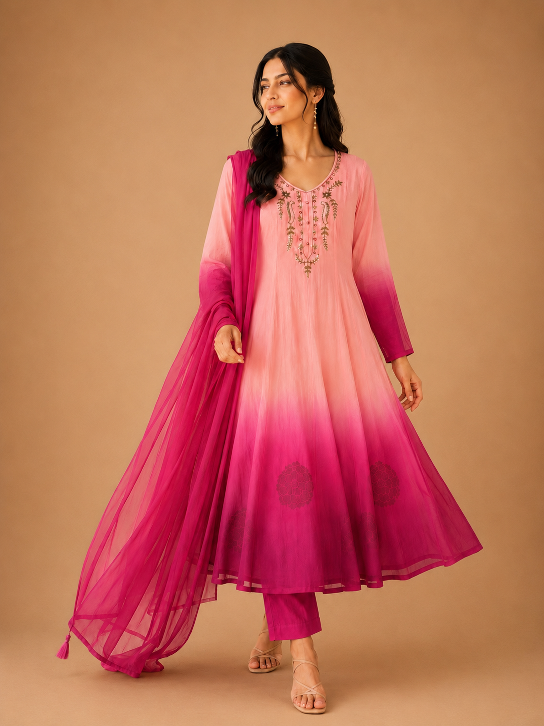 Women's Premium Anarkali Suit Set – 4 Piece